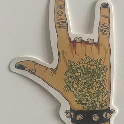 Rock & Roll hand sticker