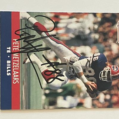 Buffalo Bills Pete Metzelaars 1990 NFL #439 signed trading card