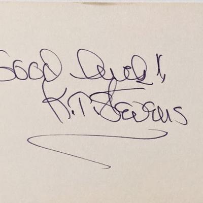 Actress K.T. Stevens autograph