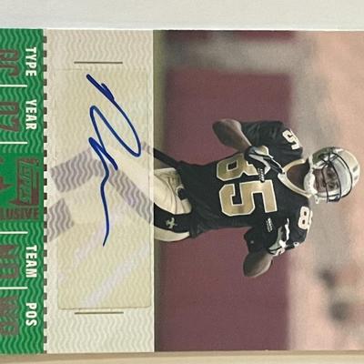 Robert Meachem signed 2007 Topps TX Exclusive #RM trading card