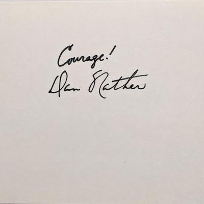Newscaster Dan Rather signature