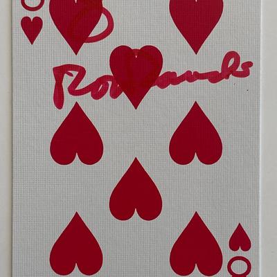 Gena Rowlands signed playing card