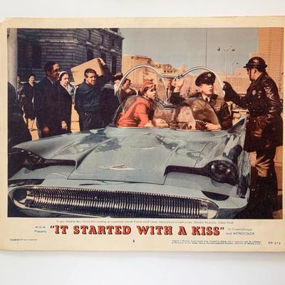 It Started with a Kiss original 1959 vintage lobby card