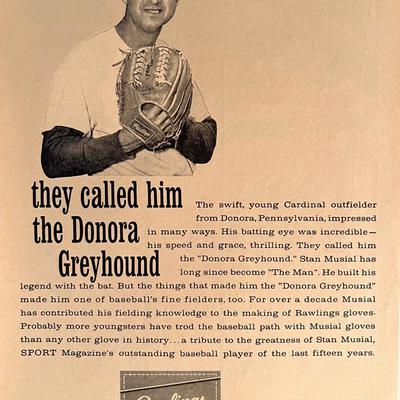 Stan Musial Rawlings magazine ad