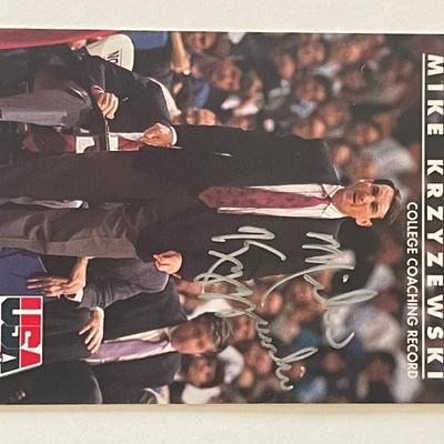 NCAA Coach Mike Krzyzewski 1992 Skybox #96 signed trading card