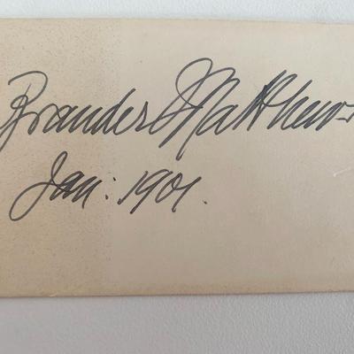 Brander Matthews signature cut