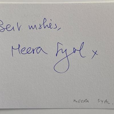 Meera Syal original signature