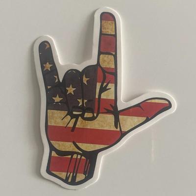 America Flag Rock On sticker