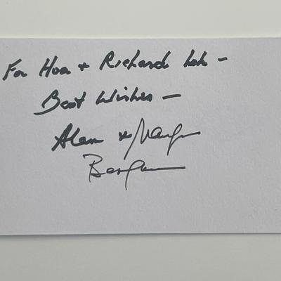 Alan and Marilyn Bergman signed note