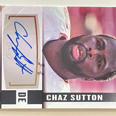 Chaz Sutton signed 2014 Sage Hit #A57 trading card