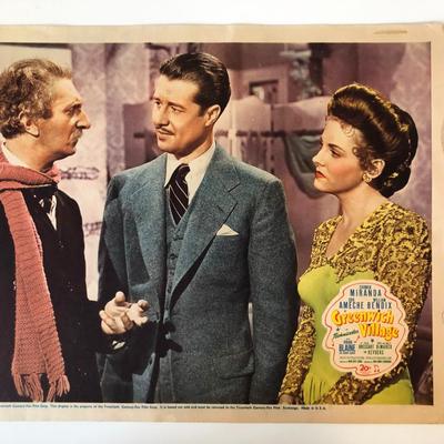 Greenwich Village original 1944 vintage lobby card