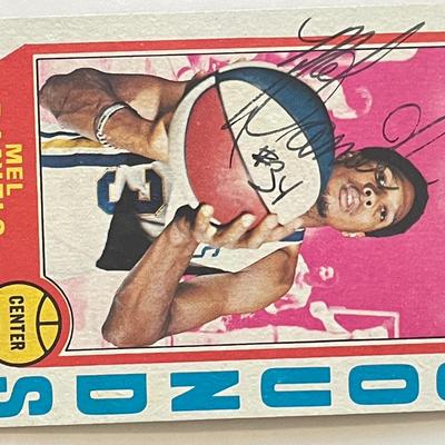 Memphis Sounds Mel Daniels 1970 Topps #192  signed trading card