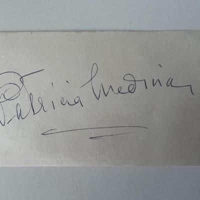 Actress Patricia Medina original signature