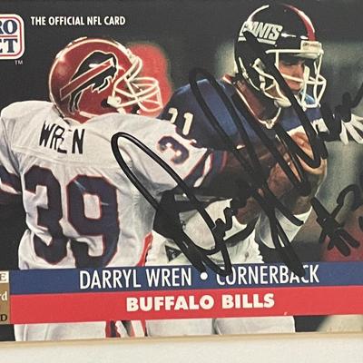 Buffalo Bills Darryl Wren signed 1991 NFL Pro Set #811 trading card