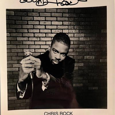 Chris Rock facsimile signed photo. 8x10 inches