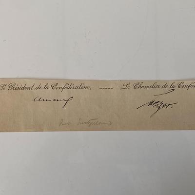 President of Switzerland original signature