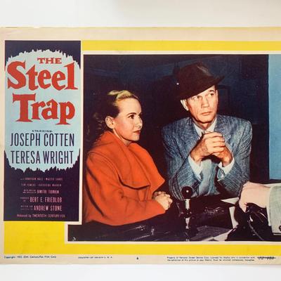 The Steel Trap original 1952 vintage lobby card