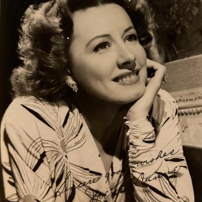 Irene Dunne facsimile signed photo. 3x5 inches