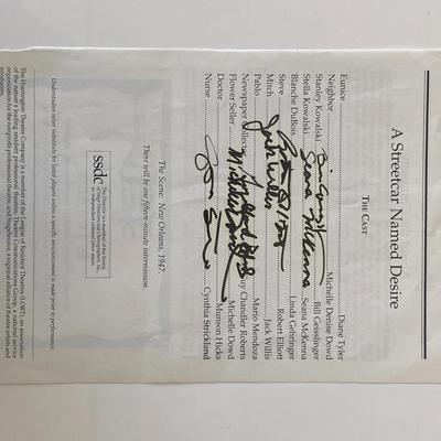 A Streetcar Named Desire cast signed program page