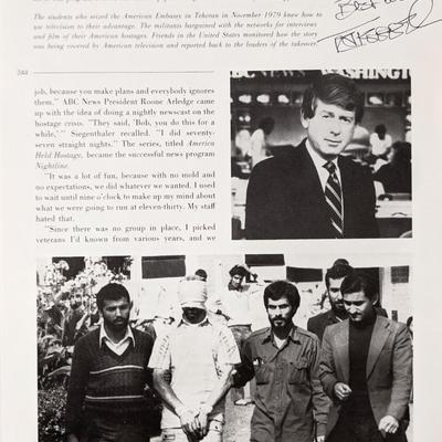 Ted Koppel signed magazine page