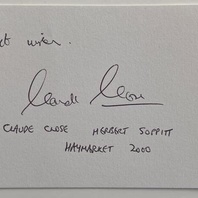 Claude Close original signature