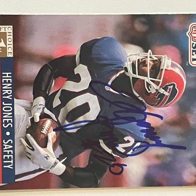 Buffalo Bills Henry Jones signed 1991 NFL Pro Set trading card