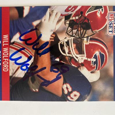Buffalo Bills Will Wolford1990 NFL #445 signed trading card