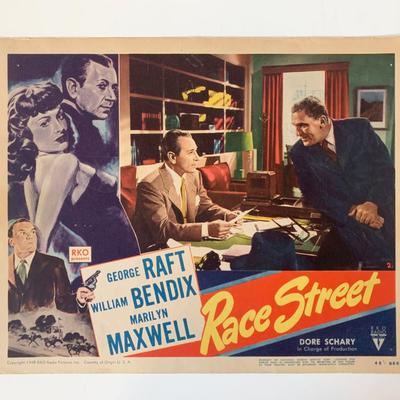 Race Street original 1948 vintage lobby card