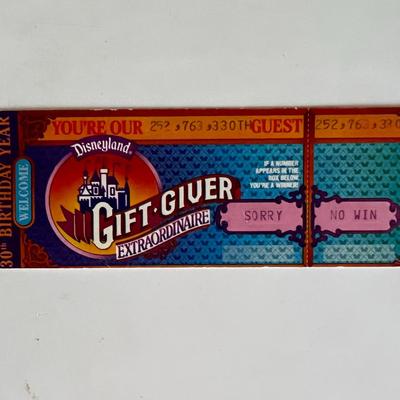 Disneyland admissions ticket- 1985