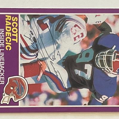 Buffalo Bills Scott Radecic signed 1989 Score #393S trading card