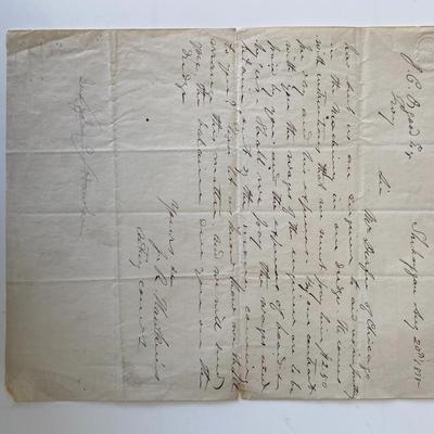 J.R Hawkins  signed letter
