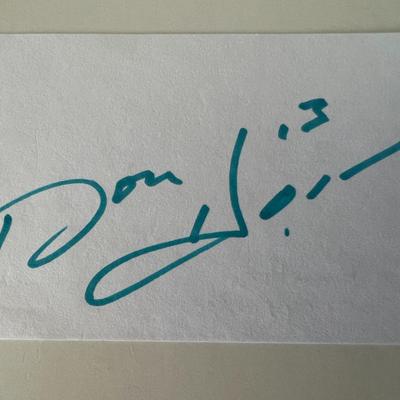 Football Player Don Horn original signature