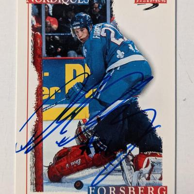 Peter Forsberg Signed Hockey Trading Card