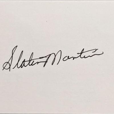 Basketball HOF Slater Martin autograph