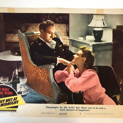 They Met At Midnight original 1949 vintage lobby card