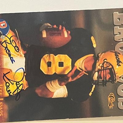 Denver Broncos Jeff Lewis 1996 Classic #48 signed trading card