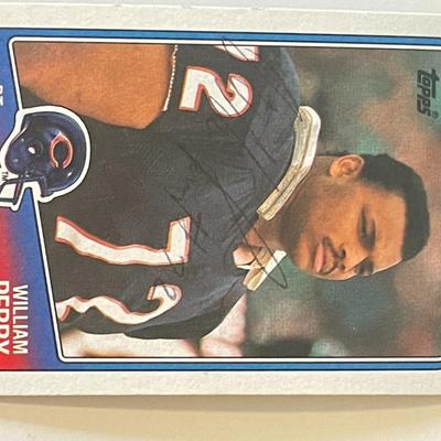 Chicago Bears William Perry 1988 Topps #79 signed trading card