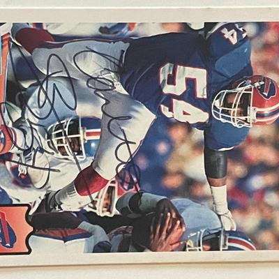 Buffalo Bills Carlton Bailey signed 1992 Fleer #17 trading card