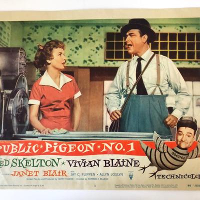 Public Pigeon No. 1  original 1956 vintage lobby card