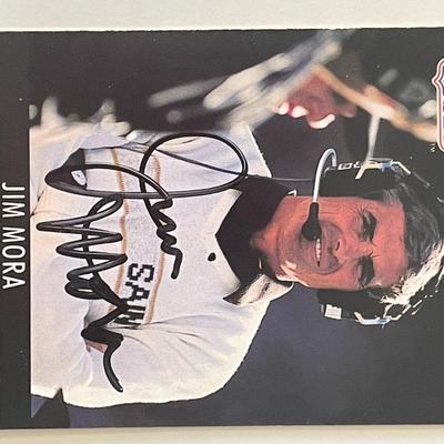 New Orleans Saints Jim Mora 1990 NFL #221 signed trading card