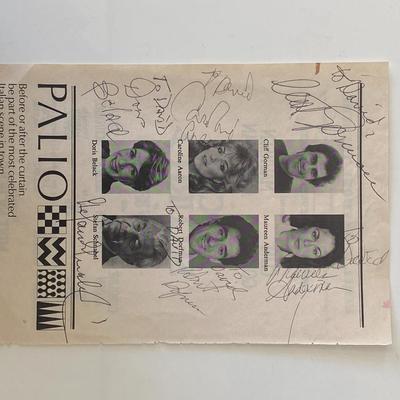 Social Security cast signed program page