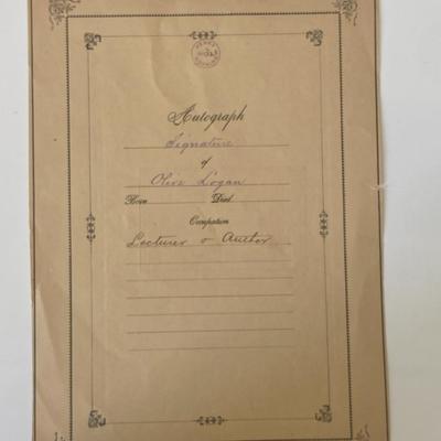 Olive Logan document