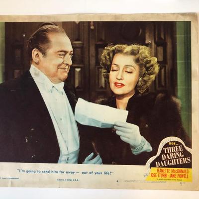 Three Daring Daughters original 1948 vintage lobby card