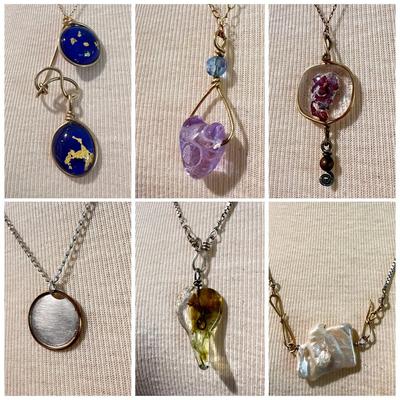 6 Amazing Artisanal Necklaces - Glass, Mother of Pearl, Hand Made