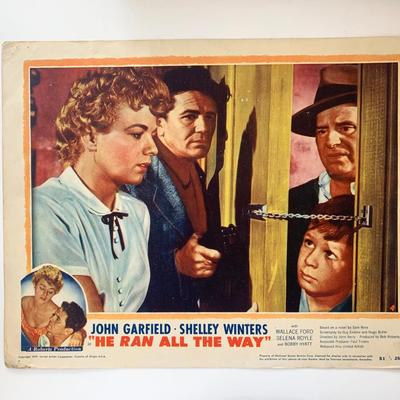 He Ran All the Way original 1951 vintage lobby card