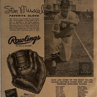 Stan Musial Rawlings magazine ad