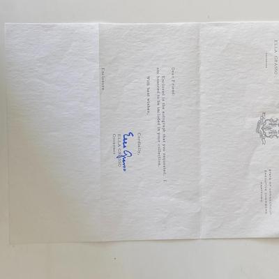 Governor of Connecticut Ella Grasso signed typed letter