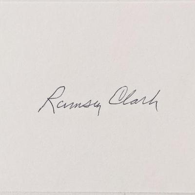 US Attorney General Ramsy Clark autograph