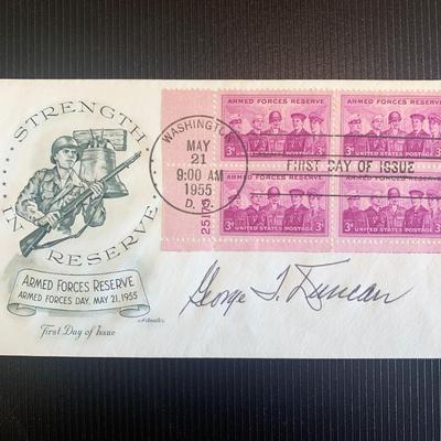 George T Duncan signed first day cover