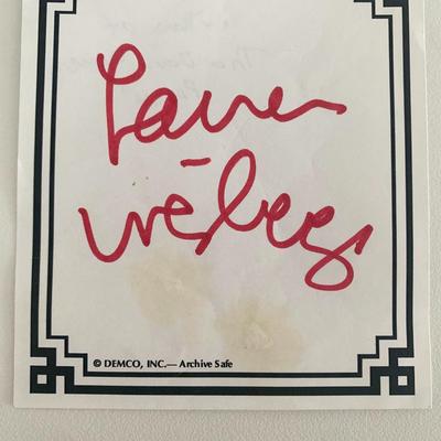 Laura Weisberger original signature